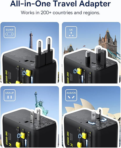 Baseus 70W Universal Travel Adapter & 45W Power Bank Built in USB-C Cable