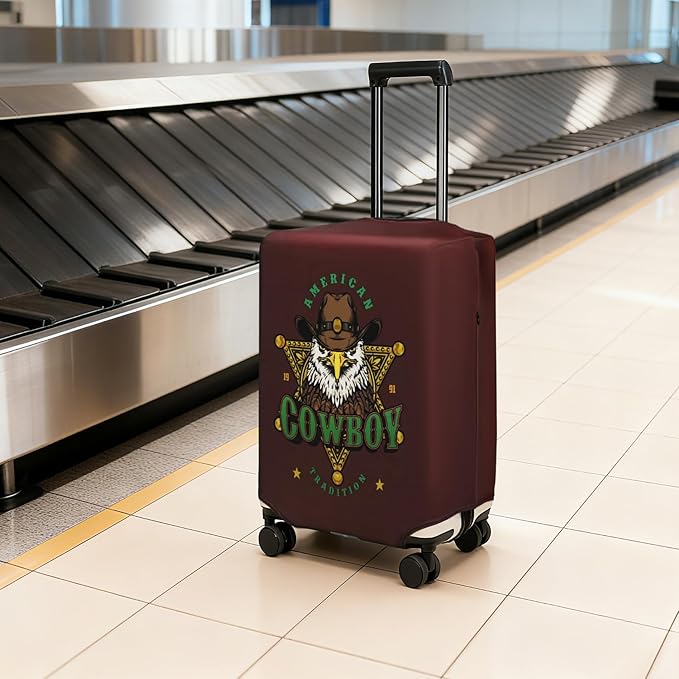 HYPER VENTURE Washable Luggage Cover - Fashion Suitcase Protector Fits 31-32 Inch Luggage (Eagle Glory, XL)
