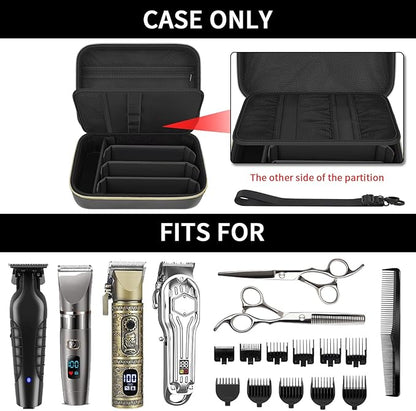 Barber Case for Hair Clippers Cutting Supplies, Trimmer Accessories Organizer for Wahl/ for Ufree/ for Andis Men Women Razor Grooming Kits, for Oneisal Dog Shaver- Washable Oilproof Travel Bag Only