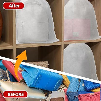 100pcs Dust Bags for Purses Storage Bags for Handbags Drawstring Purse Covers for Dust and Storage 15.7in x 18.89in Breathable Non-woven Fabric Storage Pouch String Bag Travel Shoe Dust Bags