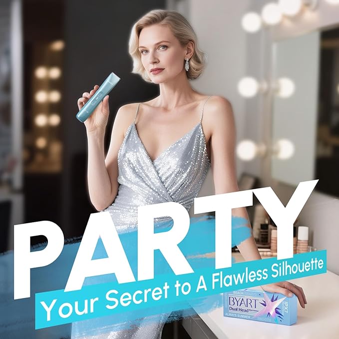 Dual Head Electric Shaver for Women - Rechargeable Body Hair Trimmer, 5-Min Fast Charge for Travel, Portable Facial Hair Removal for Ladies, Dermaplane Razor for Women Face, Birthday Gifts (Blue)