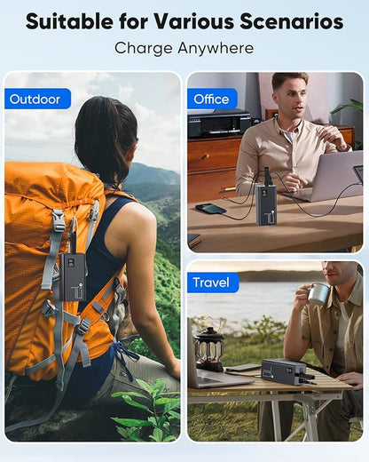 Portable Charger 70000mAh Power Bank Fast Charging, External Battery Pack High Capacity, 30W USB C Battery Bank PD&QC 3.0,5 Output 2 Input, LED Display Powerbank for iphone Tablet Camping Travel