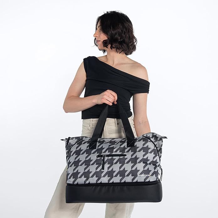 Sherpani Boston, Anti Theft Weekender Bags, Travel Duffel Bag, Carry On Tote Bag with Removable Shoe Bottom Compartment