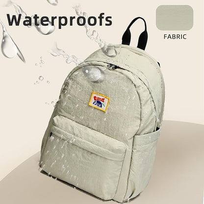 willikiva Kids Backpack for School Boys Girls Teens Toddler Backpack Waterproof Kindergarten Preschool Elementary Bookbag Children Travel Bag(Bean Grey Green,Medium)