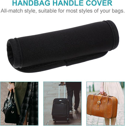 Neoprene Handle Wrap, Luggage identifier Travel Bag Handle Covers, Luggage Grip Luggage Identifiers Suitcase Handle Luggage Handle wrap Wraps Handle wrap (Black)