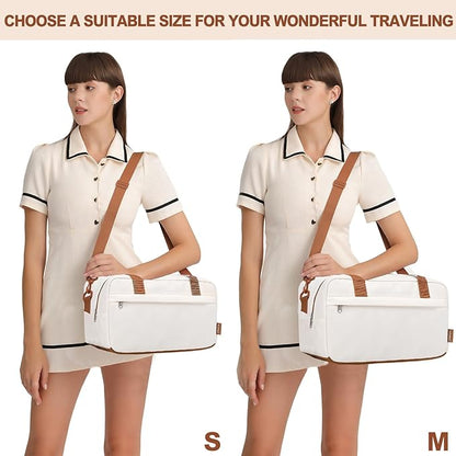 Kono Travel Duffel - 14L Under Seat Carry-On Sports Tote Gym Weekender Overnight Bag - 13.78"x7.87"x7.87" White