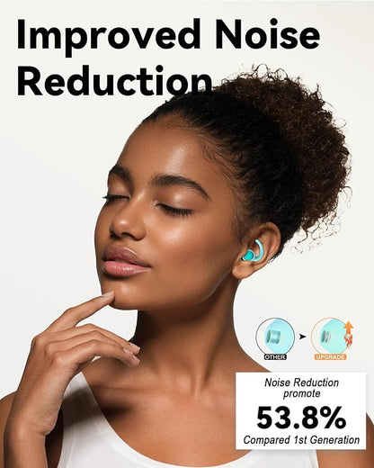 SUPCEAT Ear Plugs for Sleeping - Noise Reduction Soft Silicone Earplugs, 2 Pairs Reusable Hearing Protection Earplugs for Noise Sensitivity, Sleep,Snore,Travel, Sound Reduction Noise Cancelling - Blue