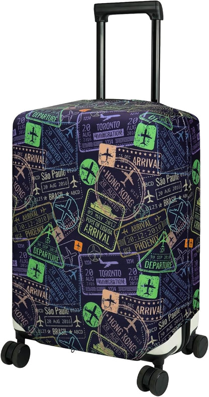HYPER VENTURE Washable Luggage Cover - Fashion Suitcase Protector Fits 31-32 Inch Luggage (Urban Passport, XL)