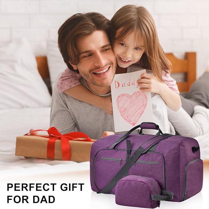 Felipe Varela Duffle Bag with Shoes Compartment and Adjustable Strap,Foldable Travel Duffel Bags for Men Women,Waterproof Duffel Bags