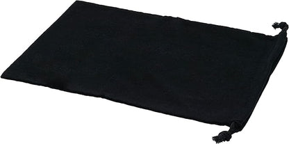 ZENPAC Shoe Bags for Storage, Black Duster Flannel Drawstring Pouch, Washable Breathable Cotton Fabric Cloth for Boots, Travel, Luggage, 12x17, 2 Pack