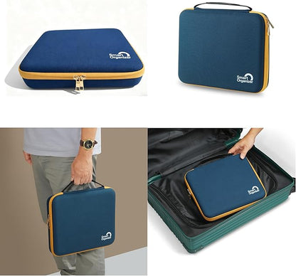 Electronics Organizer Case, Daily Tech Accessories Storage Bag for Charger, Cables, Power Bank, Lapel Mic,Watch, Passport, Travel Electronic Organizer Case for Travel Live Streaming Business Trip