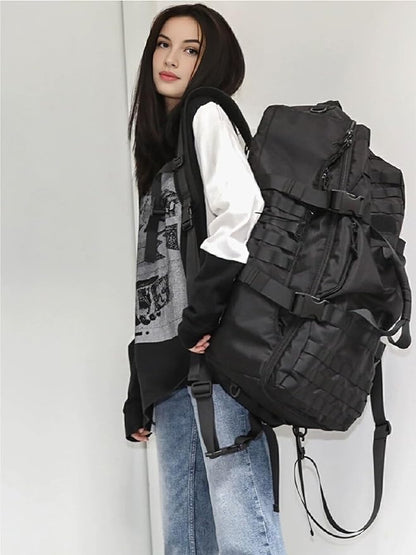 Greencity Travel Duffel Bag for Weekend Overnight Bag Waterproof Small Large for Men Women 30L 45L 85L Black