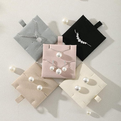 10pc Mini Jewelry Pouch For Necklace Stud Earring，Travel Jewlery Box Case Storage, Small Ring Boxes Pouches Bags Organizer For Women (Pink)