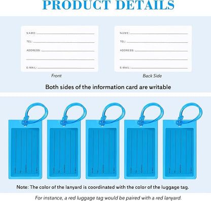 100 Pack Luggage Tags for Suitcases, Airplane Travel Essentials for Flying, International Travel Must Haves, and Luggage Accessories by Sodsay