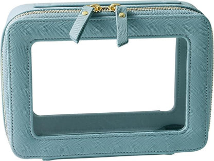 SANHECUN Toiletry bag waterproof cosmetic organizer with handle lagre opening for travelling