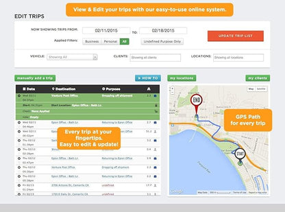 WiFi M2 - GPS Mileage Tracker You Can Trust - Automatic Electronic Mileage Log with WiFi Uploading from The Car