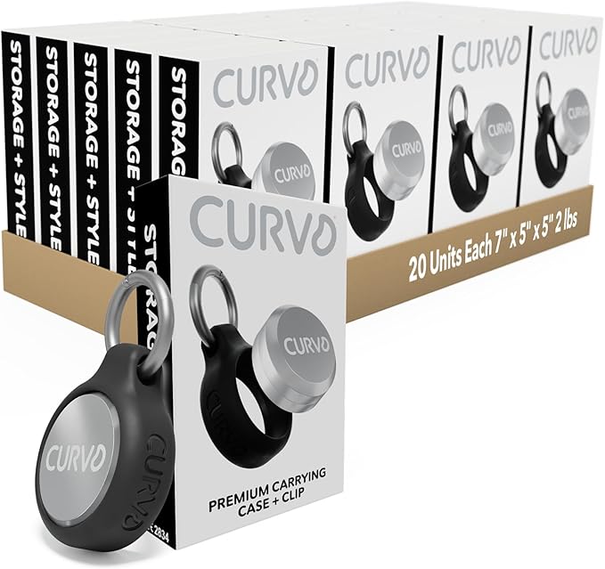 CURVD Premium Carrying Case Bulk Pack (20 Pairs) Keychain Container, Medicine Pill Organizer Travel Pill Box, Small Waterproof Holder for Pills Earplugs Jewelry, Compatible with Loop, Vibes & Eargasm