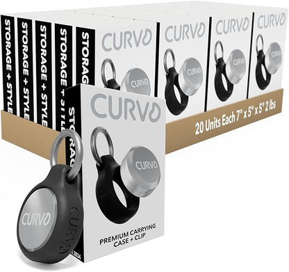 CURVD Premium Carrying Case Bulk Pack (20 Pairs) Keychain Container, Medicine Pill Organizer Travel Pill Box, Small Waterproof Holder for Pills Earplugs Jewelry, Compatible with Loop, Vibes & Eargasm