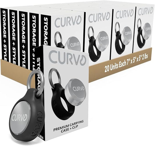 CURVD Premium Carrying Case Bulk Pack (20 Pairs) Keychain Container, Medicine Pill Organizer Travel Pill Box, Small Waterproof Holder for Pills Earplugs Jewelry, Compatible with Loop, Vibes & Eargasm