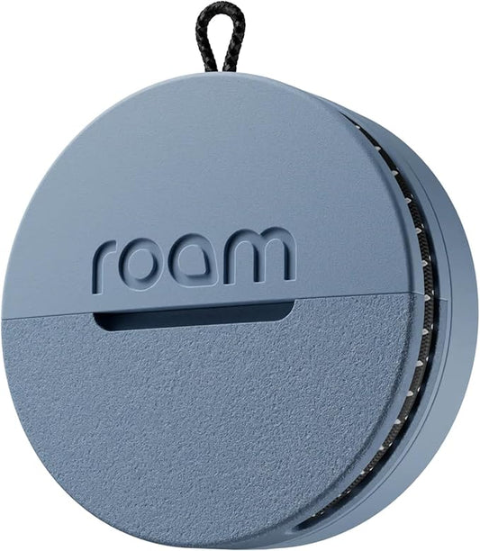 Roam Smart Tracker | Family-Friendly Eco Tracker for Keys, Bags & Kids’ Gear | Works with iOS & Android | Built-in Strap, QR Lost & Found | Replaceable Battery | No Extra App | 1-Pack, Blue