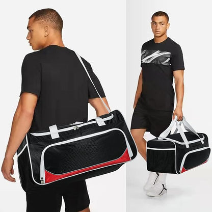 Mens Gym Bag 21 inch Large Overnight Weekender Duffle Bag for Travel Sport-White/Black