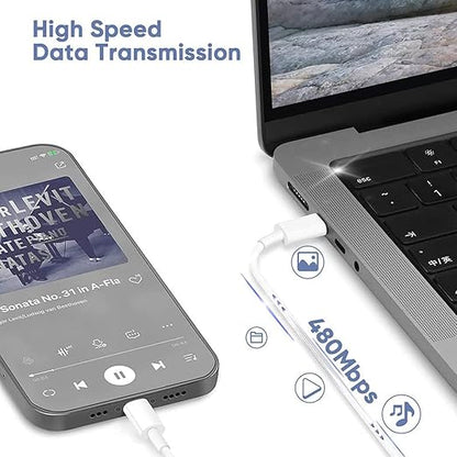 iPhone 20W USB C Fast Charger with USB C to Lightning Cable & Compatible Cord for iPhone 14/13/12/11/XS/XR/X/iPad