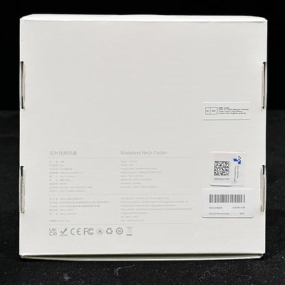 JISULIFE Portable Neck Fan, Hands Free Bladeless Fan, 5 Speeds, 4000 mAh Battery Operated Wearable Personal Fan, Twistable, Rechargeable, Gift for Women Men-Blue