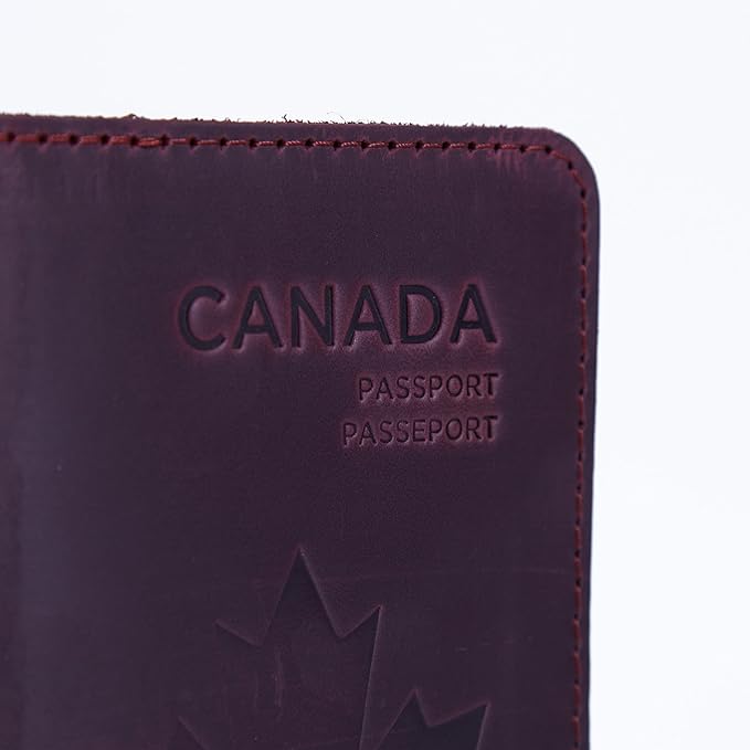 INCARNE Leather Passport Holder for Travel - Passport Case - Passport Wallet for Men - Passport Cover for Women Sleeve Protector - Travel Essentials Vacation Luggage Travel Gifts - Vintage Burgundy