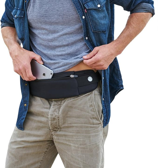 The Belt of Orion Running Belt & Slim Fanny Pack for Men & Women Anti-theft Passport Holder & Money Belt For Travel - Comfortable Phone Holder For Running, Hiking, & at the GYM - Travel 9"x4"