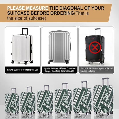 Travel Luggage Cover - Scratch-Resistant Fit 19-31 Inch Suitcase Protector, Not Included (F-S-008, M(24-25 inch))