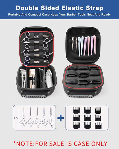 Krypthos Hard Travel Case for Hair Clippers & Hair Cutting Barber Supplies, Portable Clipper Storage Holder Organizer, Trimmer Storage Case for Barbers Supplies, Hair Cutting Razor Guard Grooming Kits
