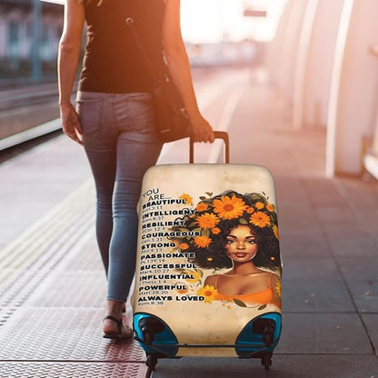 Suitcase covers for luggage tsa approved luggage cover for Suitcase Washable Suitcase Protector Anti-scratch Suitcase cover Medium African American Woman