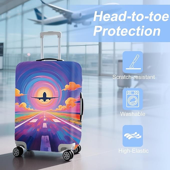ANNA QUEEN Travel Luggage Cover Suitcase Protector Suitcase Cover Anti-Scratch,Stretchable Luggage Travel Bag Cover Washable