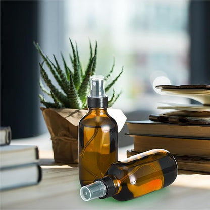 Fumete 36 Pcs Glass Spray Bottles 4oz Fine Mist Glass Spray Bottle Refillable Liquid Containers with 6 Labels 6 Funnel for Hair Travel Plants Cleaning Solutions Skin Care(Multicolor,Classic)