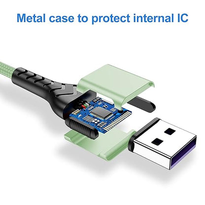 Durcord Compatible with iPhone Charger,3Pack 6FT USB A Cable for Phone Charger Cable, Fast Phone Charging Cord Compatible with Phone Xs Max/XS/XR/X/8/7/6S/6/Plus/SE/Pad(Lightning Green)