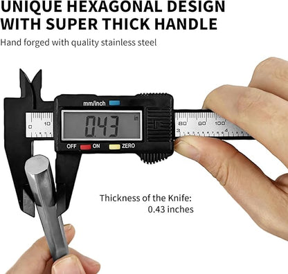 Silverware Set Flatware Set Matte Silver Cutlery Set with Hexagon Handle Forged Stainless Steel 20 Pieces for Home Hotel Use Service for 4