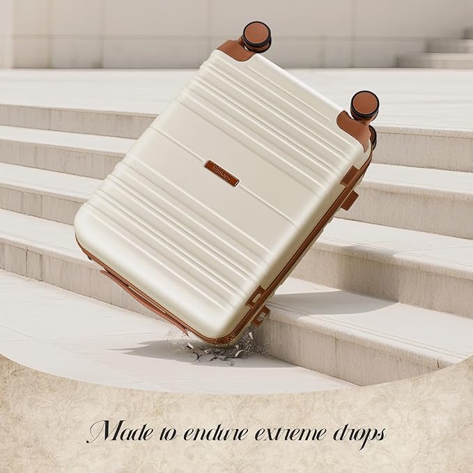 Luggage Sets 6 Piece with Spinner Wheels, Lightweight Hardshell Suitcase Set with TSA Lock, Carry On Checked Luggage with Travel Bag & Toiletry Bag (Light Purple, 6 piece sets（14/20/24/28/DB/TB）)