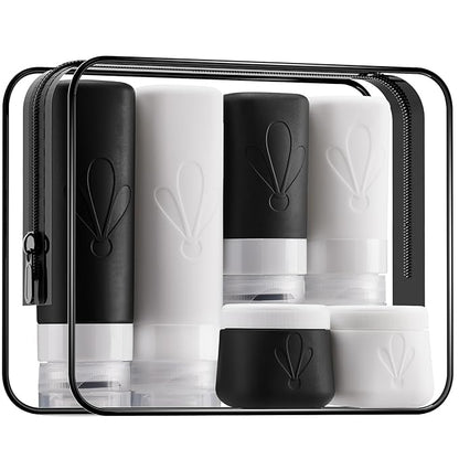 INSFIT Silicone Travel Bottles Set, 6 Pack Travel Size Toiletries, Leakproof Travel Bottles for Toiletries, Travel Accessories for Women, Airplane Travel Essentials, Travel Containers for Toiletries