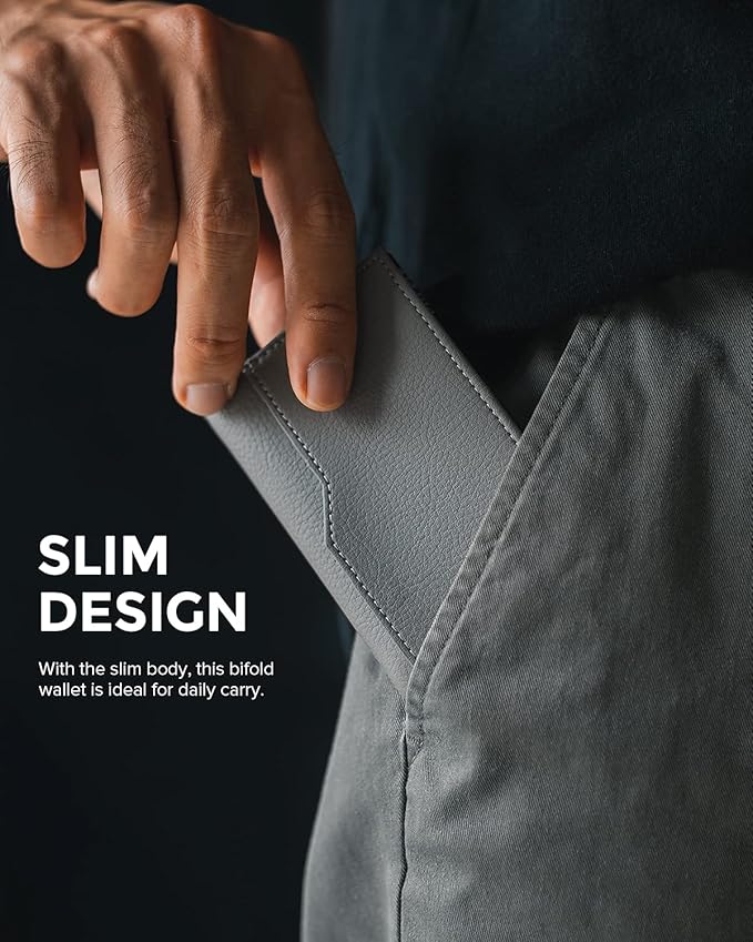 VULKIT Card Holder Wallet with Double ID Windows RFID Blocking Pop Up Wallet Minimalist Design for 12 Cards