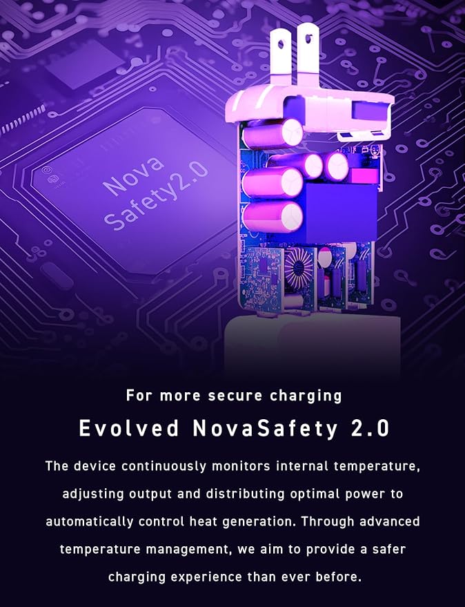 CIO 65W GaN Charger Block, Compact 4-Port Adapter with 3 USB-C Ports & 1 USB-A, Max 67W USBC Fast-Charging Multi-Device Wall Charger Block for Laptop/Phone/Tablet, NovaPort Quad II 67W3C1A (White)