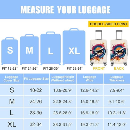 Airplane Luggage Cover – Durable and Stretchable Suitcase Protector for Travel, Easy to Install and Clean, Fits Most Checked and Carry-On Bags,XL