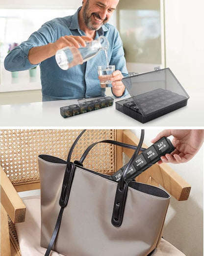 TookMag Monthly Pill Organizer 28 Day Pill Box, Large Medicine Pill Organizer 4 Weeks, One Month Pill Box Pill Case Travel Pill Organizer with Dust-Proof Container for Pills/Vitamin/Supplements