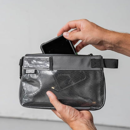 GOBAGS Production Zipper Bags - Electronics & Camera Accessories Bag - Cable organizer, Gear Accessory Pouch, Travel Camera Essentials (Small, Gray)