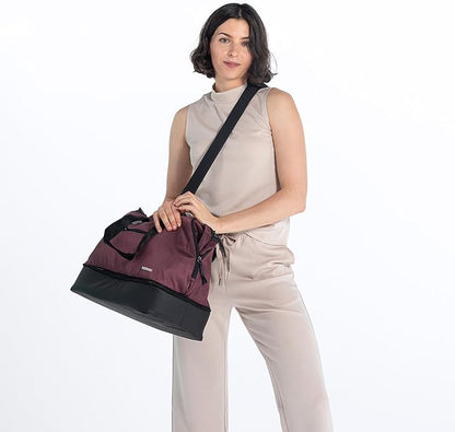 Sherpani Boston, Anti Theft Weekender Bags, Travel Duffel Bag, Carry On Tote Bag with Removable Shoe Bottom Compartment