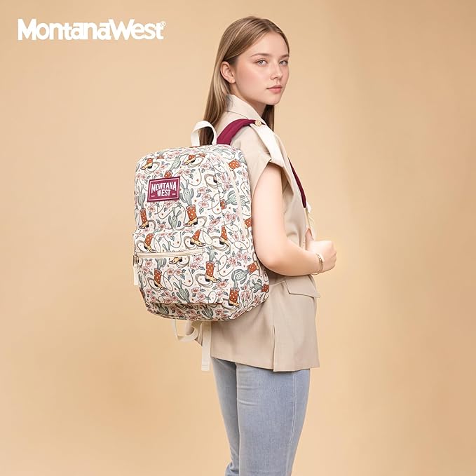 Montana West Backpack for Women Men 2 PCS Lightweight College Bookbags Casual Daypack Backpacks for Commute & Travel