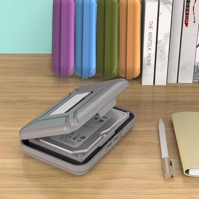 ORICO External Hard Drive Case for 3.5 Inch HDD/SSD 5 Packs Portable Hard Drive Carrying Protective Storage Box Anti-Static and Shockproof -PHX5S
