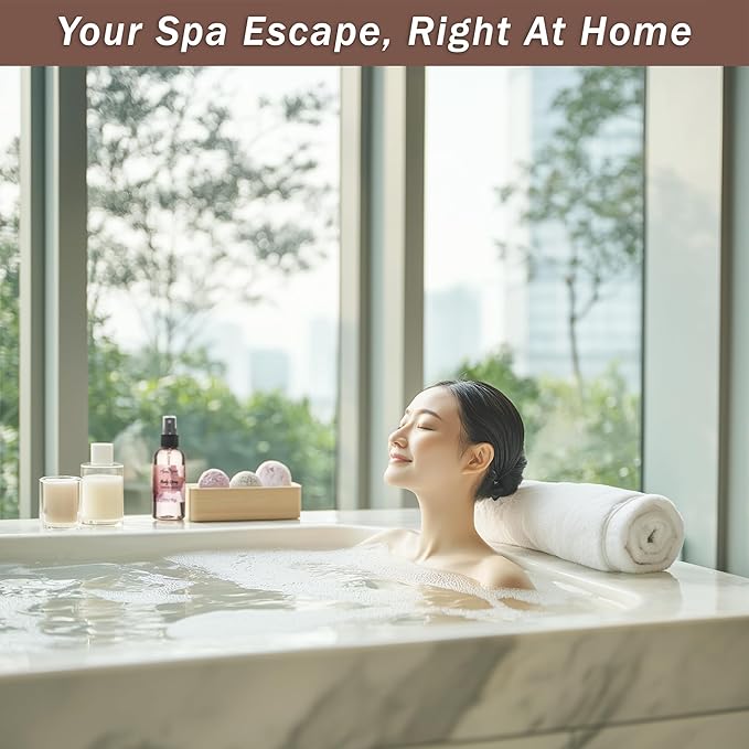 Spa Gift Baskets For Women - Luxury Bath Set With Coconut & Vanilla - Spa Kit Includes Body Wash, Bubble Bath, Lotion, Bath Salts, Body Scrub, Body Spray, Shower Puff, and Towel