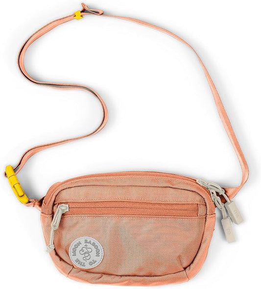 Baboon to the Moon Fanny Pack - Trendy, Compact, Water-Repellent Waist Bag in Multiple Colors and Sizes for Men and Women (Sunset Coral, Mini (1.5L))