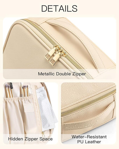 Vladno Graduation Gifts for Women,Personalized Makeup Bag,Makeup Orgainzer Bag with Dividers,Gift Ideas for Wedding Bride Bridemaids Friend(Letter B)