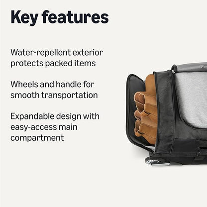 Amazon Essentials Lightweighted Carry-on Duffel with Shoe Compartment